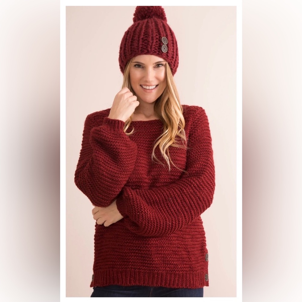 Simply Noelle Fireside Sweater: Balloon Sleeve:
